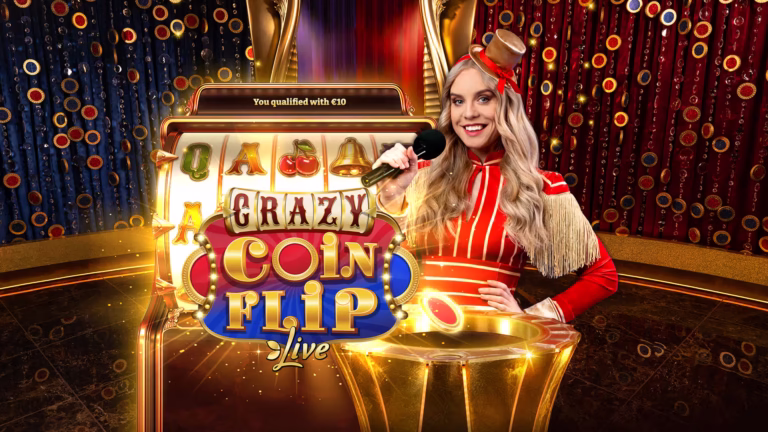 Crazy Coin Flip live casino game show with coin flip interface