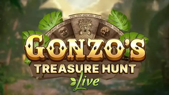 Gonzo Treasure Hunt live casino game show screen
