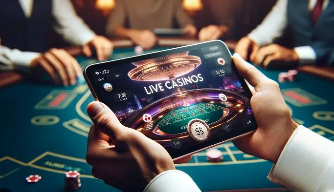 Live casino comparison concept with betting site review notes
