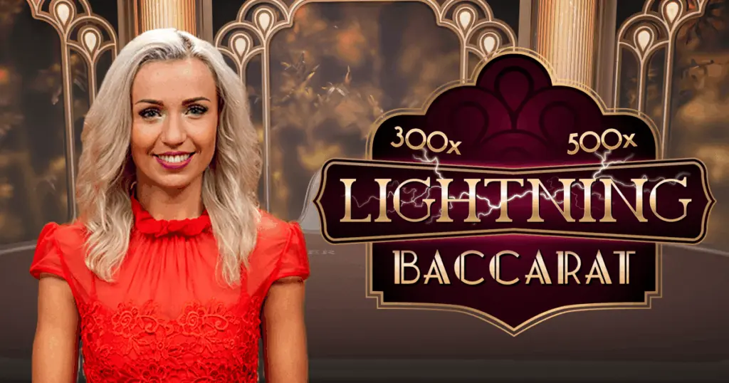 Live baccarat casino table with player and banker betting areas