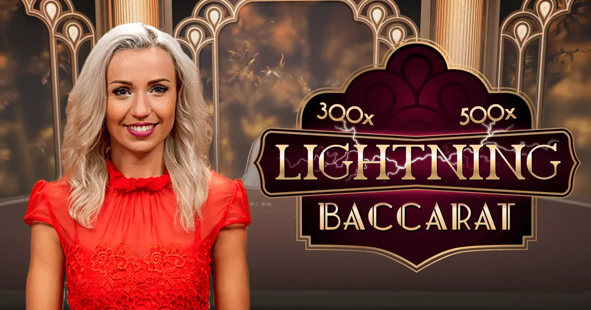 Live baccarat casino table with player and banker betting areas