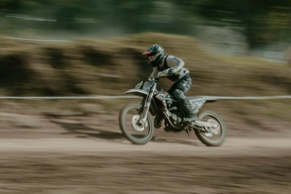 Supercross rider on a dirt track